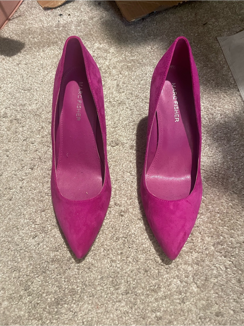 Marc Fisher Pink Suede Pointed Toe Pumps NWOT